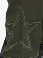 Green Star Patch Straight Leg Pants Plus