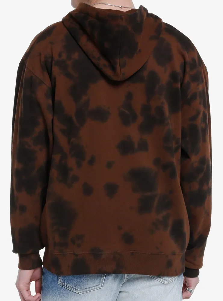 Grim Reaper Brown Tie-Dye Hoodie