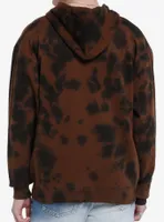 Grim Reaper Brown Tie-Dye Hoodie