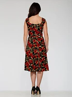 Black Red Rose Dress