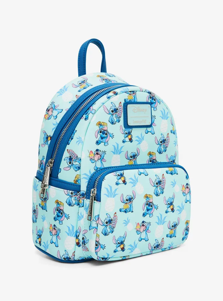 Loungefly Disney Lilo & Stitch Snacking Stitch Allover Print Mini Backpack - BoxLunch Exclusive