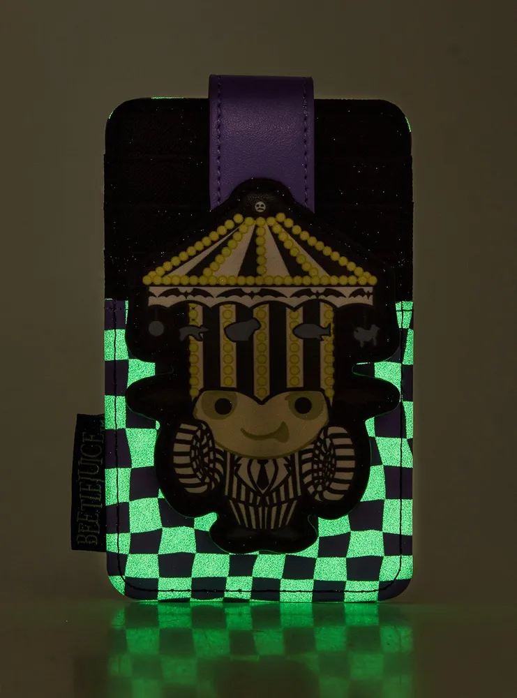 Loungefly Beetlejuice Carousel Glow-in-the-Dark Cardholder - BoxLunch Exclusive