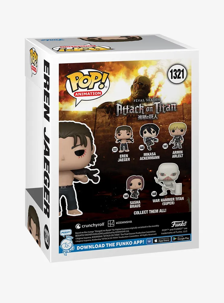 Funko Attack On Titan Final Season Pop! Animation Eren Jaeger Vinyl Figure