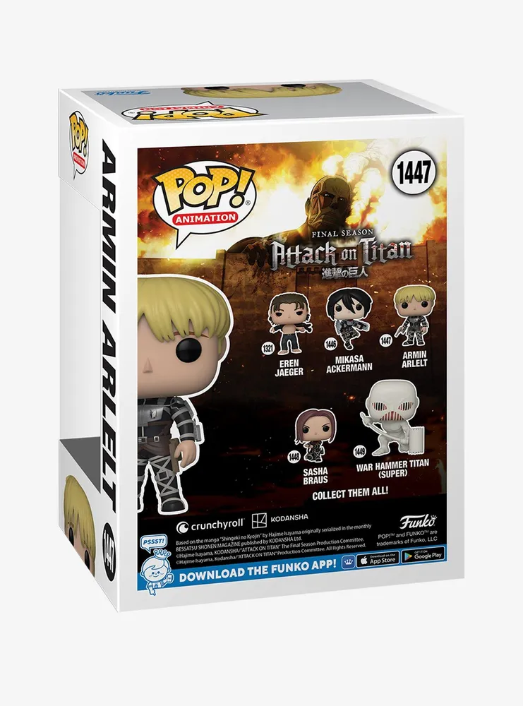 Funko Attack On Titan Final Season Pop! Animation Armin Arlelt Vinyl Figure