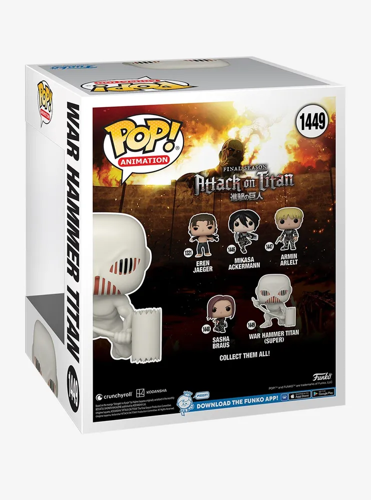 Funko Attack On Titan Final Season Pop! Animation War Hammer Titan Vinyl Figure