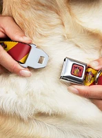 Harry Potter Gryffindor Crest Diagonal Seatbelt Buckle Dog Collar