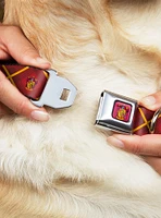 Harry Potter Gryffindor Crest Plaid Seatbelt Buckle Dog Collar