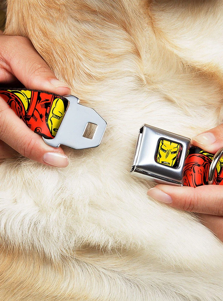 Marvel Iron Man The Invincible Seatbelt Buckle Dog Collar