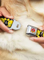 Looney Tunes Tweety Bird Crossbones Seatbelt Buckle Dog Collar