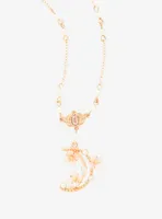 Sailor Moon Floral Moon Pendant Necklace - BoxLunch Exclusive