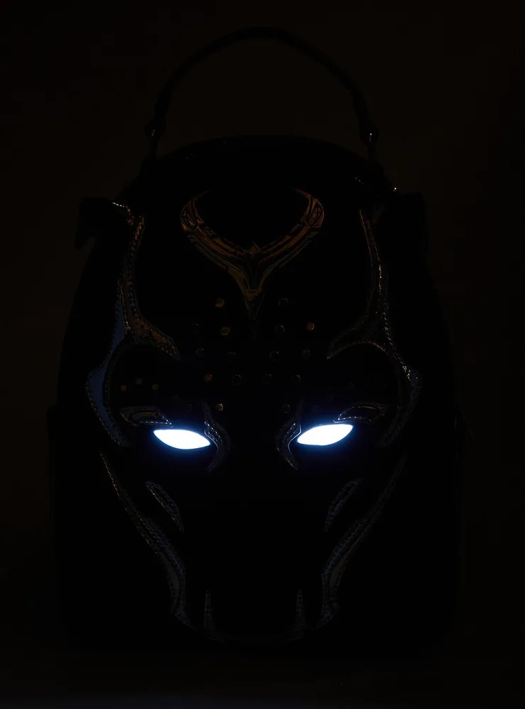 Marvel Black Panter: Wakanda Forever Black Panther Mask Light-Up Mini Backpack - BoxLunch Exclusive