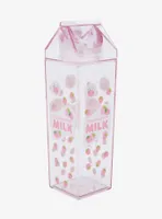 Strawberry Cow Milk Carton Water Bottle