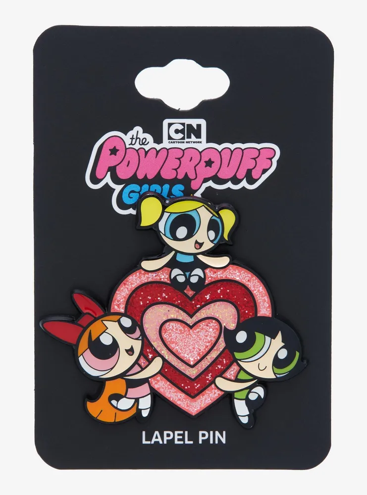 The Powerpuff Girls Glitter Heart Enamel Pin - BoxLunch Exclusive