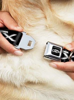 Plymouth Gtx Emblem Black Silver Fade White Seatbelt Buckle Dog Collar