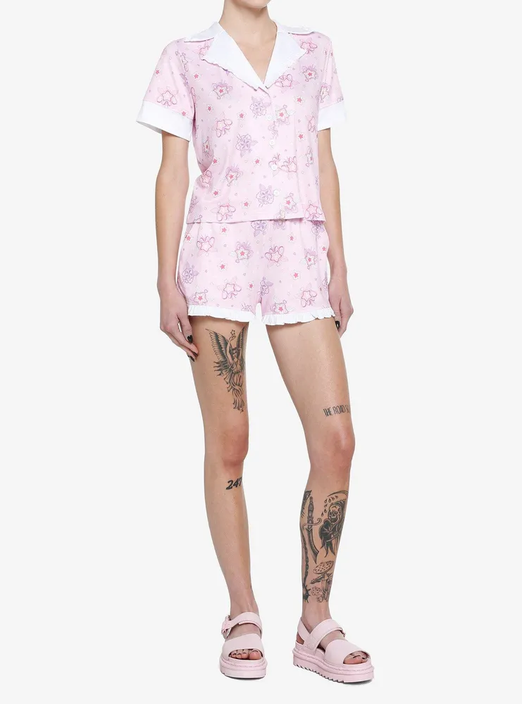 Kawaii Sakura Bunny Ears Girls Button-Up Lounge Top