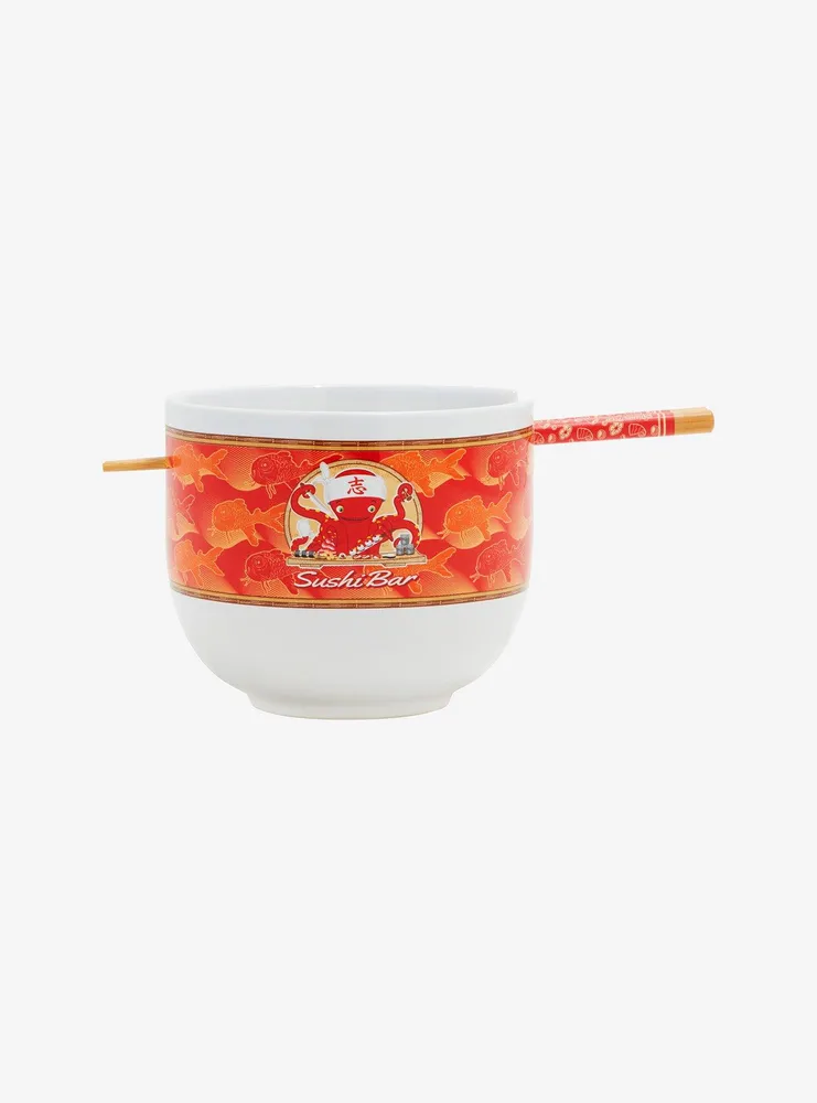 Disney Pixar Monsters, Inc. Sushi Bar Ramen Bowl with Chopsticks and Spoon