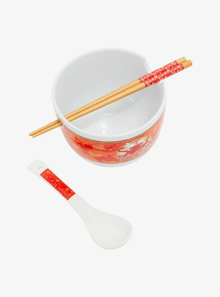 Disney Pixar Monsters, Inc. Sushi Bar Ramen Bowl with Chopsticks and Spoon