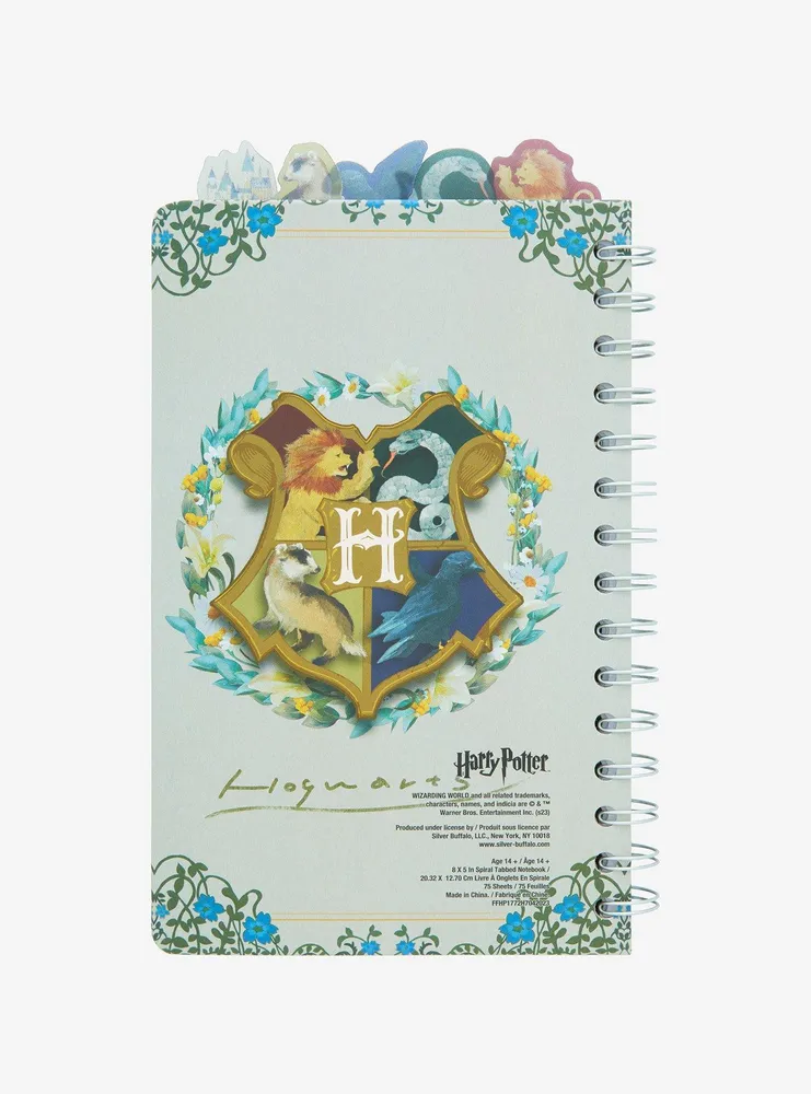 Harry Potter Floral Hogwarts Crest Figural Tab Journal