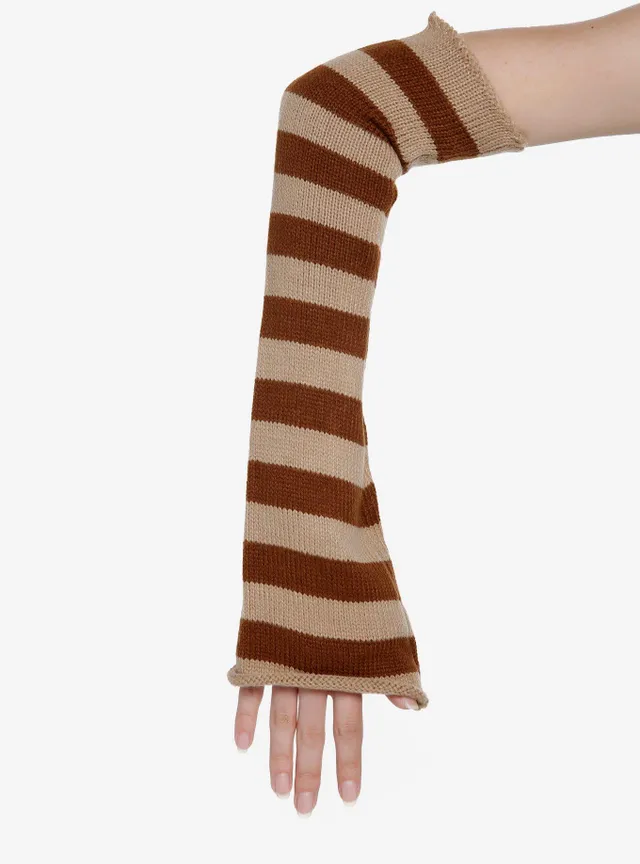 Hot Topic Brown Star Stripe Flared Leg Warmers