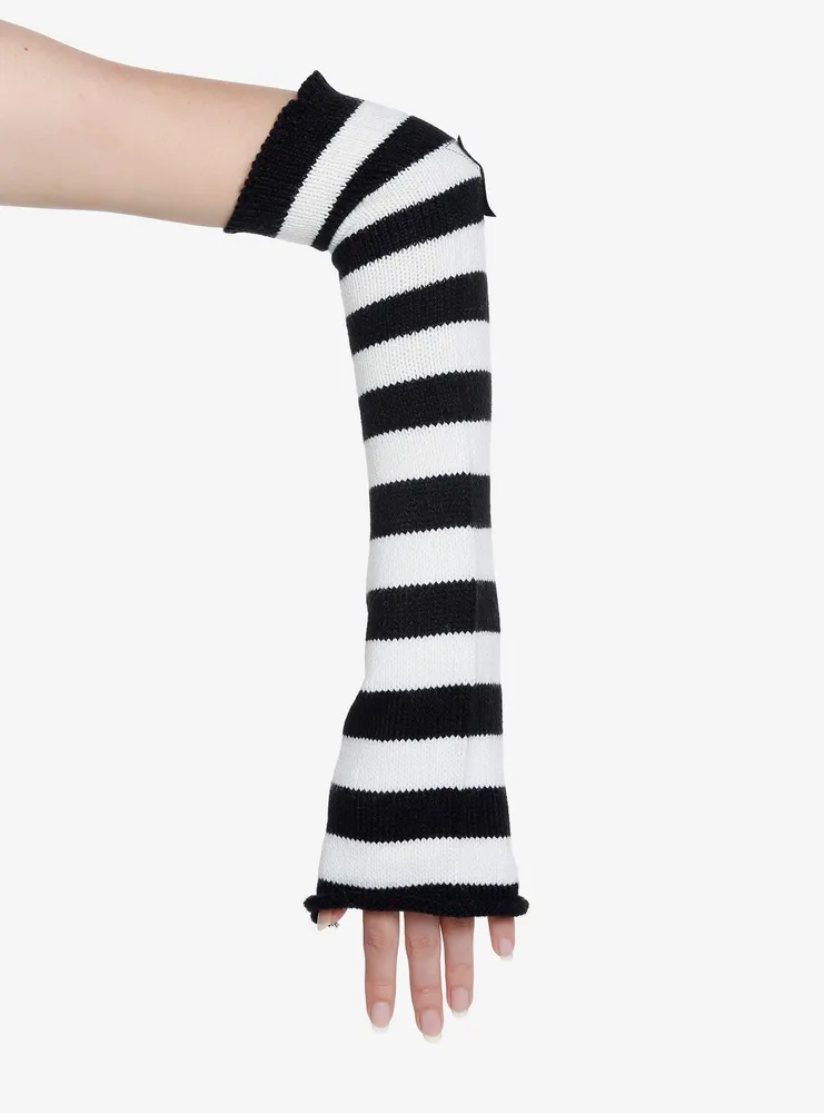 Black & White Stripe Star Arm Warmers