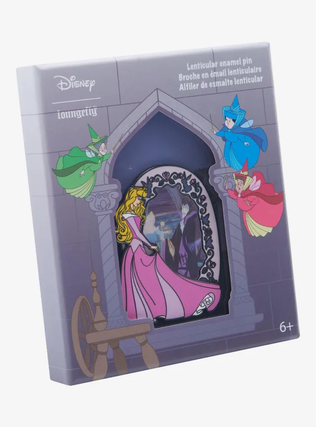 Hot Topic Loungefly Disney Sleeping Beauty Mirror Lenticular Enamel Pin