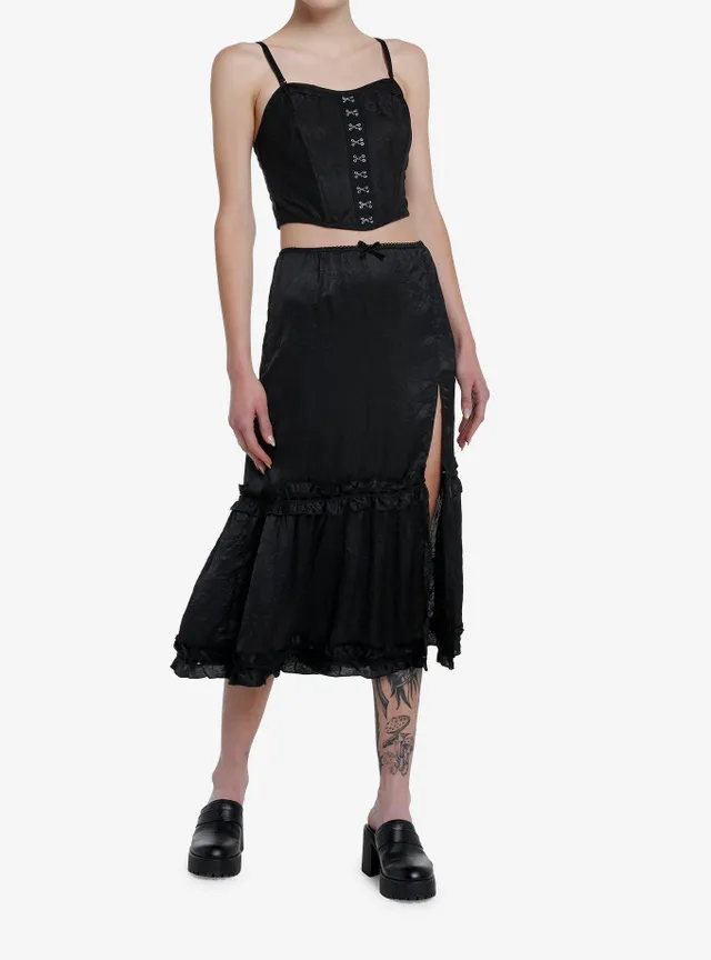 Willow & Root Mesh Corset Cropped Tank Top