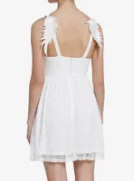 White Angel Wings Lace Cami Dress