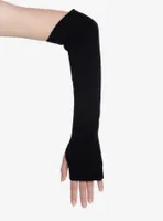 Black Ribbed Arm Warmers