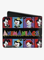 Animaniacs Yakko Wakko and Dot Block Poses Bifold Wallet