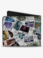 Disney100 Movie Postage Stamps Stacked Bifold Wallet