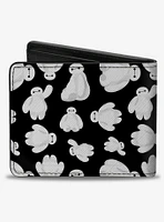 Disney Big Hero 6 Baymax Poses Scattered Bifold Wallet