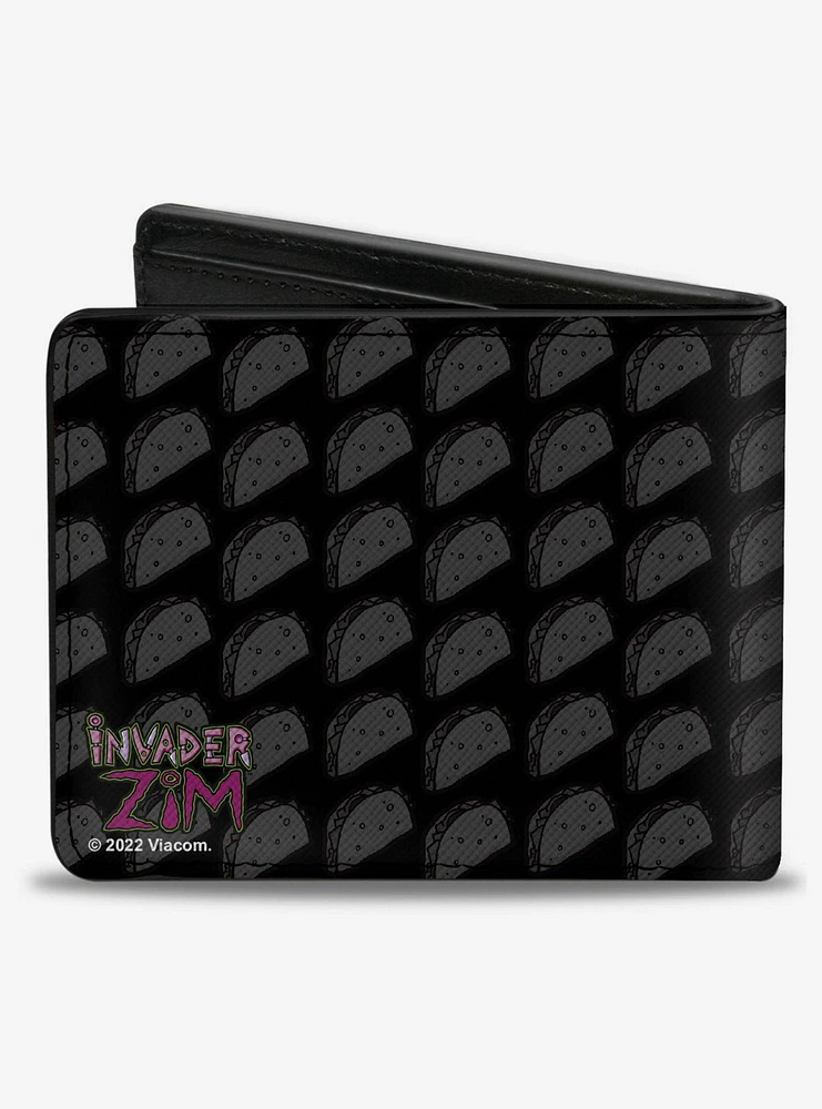 Invader Zim GIR Tacos Pose Taco Monogram Bifold Wallet