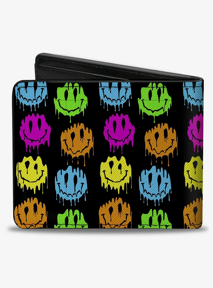 Smiley Faces Melted Mini Repeat Bifold Wallet