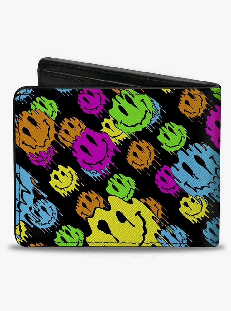 Smiley Faces Melted Stacked Bifold Wallet