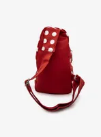 Disney Minnie Mouse Face Close Up with Polka Dots Crossbody Bag