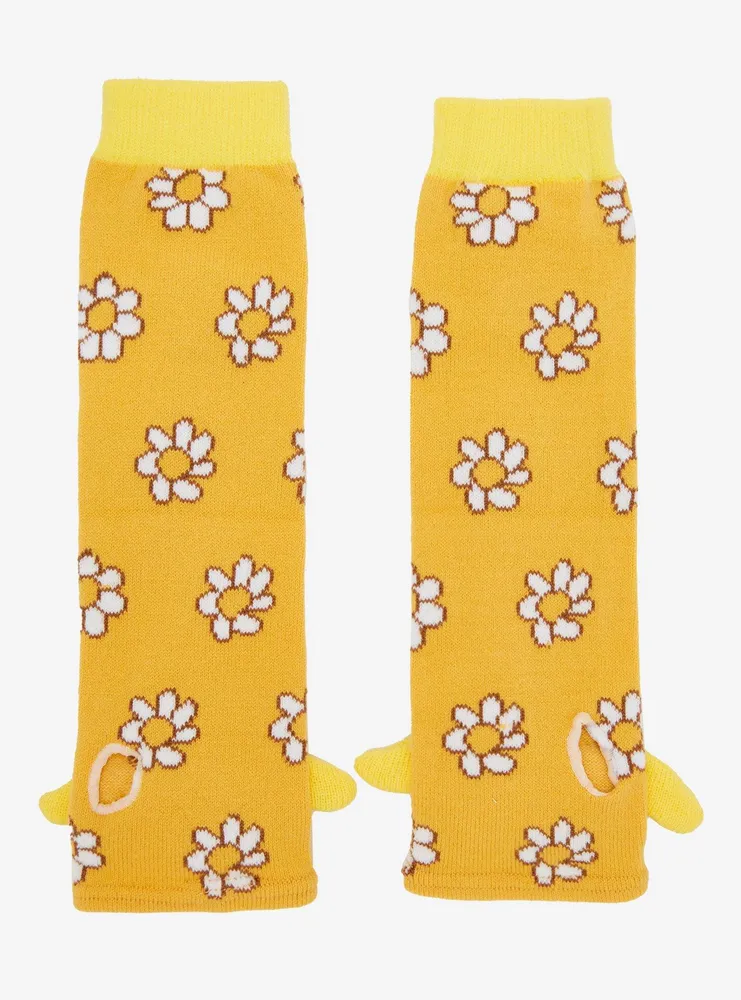 Pompompurin Flower Plush Arm Warmers