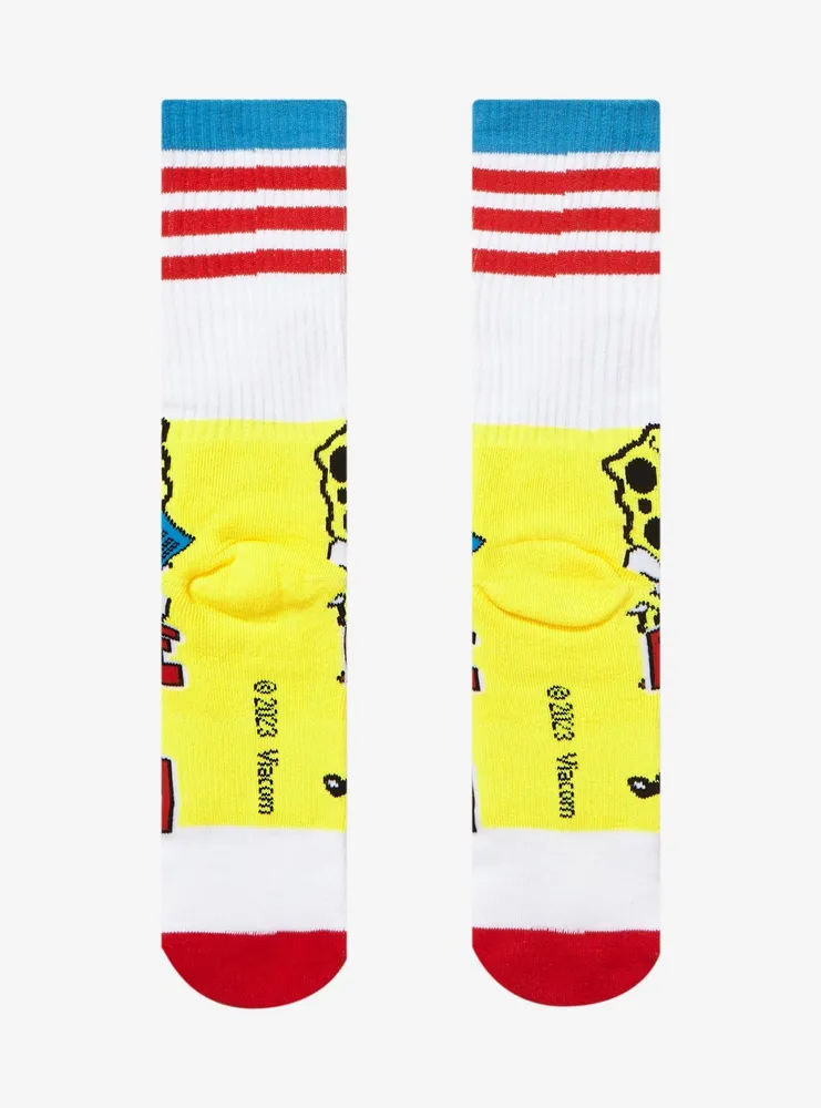 SpongeBob SquarePants Jumbo Face Crew Socks 3 Pair