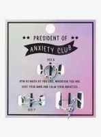President of Anxiety Club Fidget Ring Set