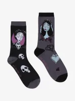 Corpse Bride Victor & Emily Crew Socks 2 Pair