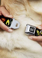 DC Comics Justice League Superhero Logos Seatbelt Buckle Dog Collar