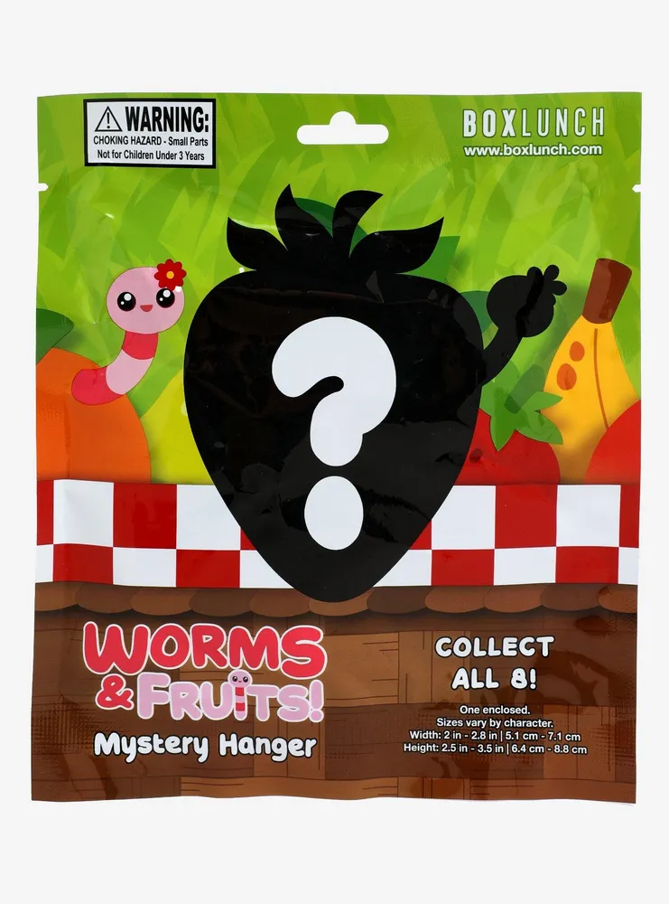 Worms & Fruits Plush Blind Bag Keychain - BoxLunch Exclusive