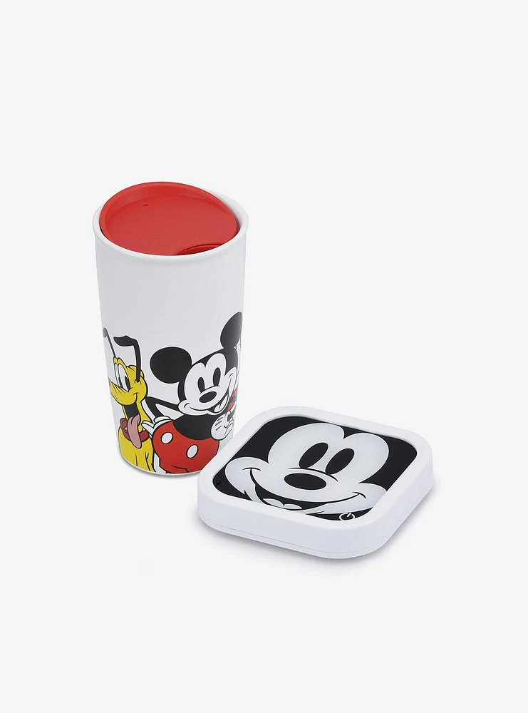 Disney Mickey & Friends Glass Top Mug Warmer With 16 Ounce Mug