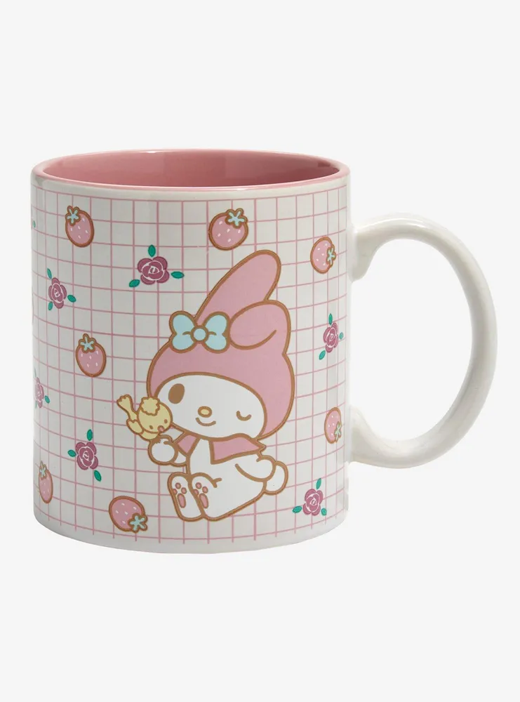 Sanrio My Melody Floral Grid Mug