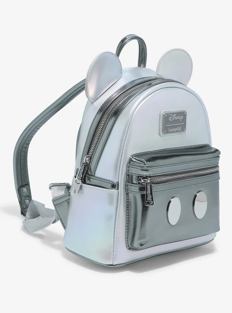Loungefly Disney100 Mickey Mouse Platinum Mini Backpack