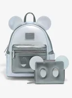 Loungefly Disney100 Mickey Mouse Platinum Mini Backpack