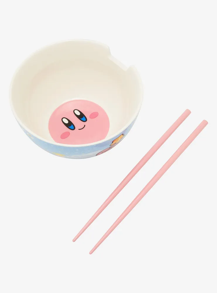 Nintendo Kirby Clouds Ramen Bowl With Chopsticks