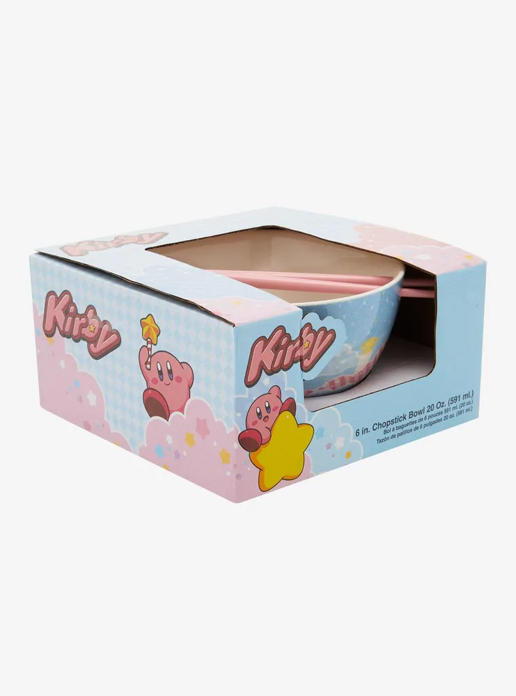 Nintendo Kirby Clouds Ramen Bowl With Chopsticks