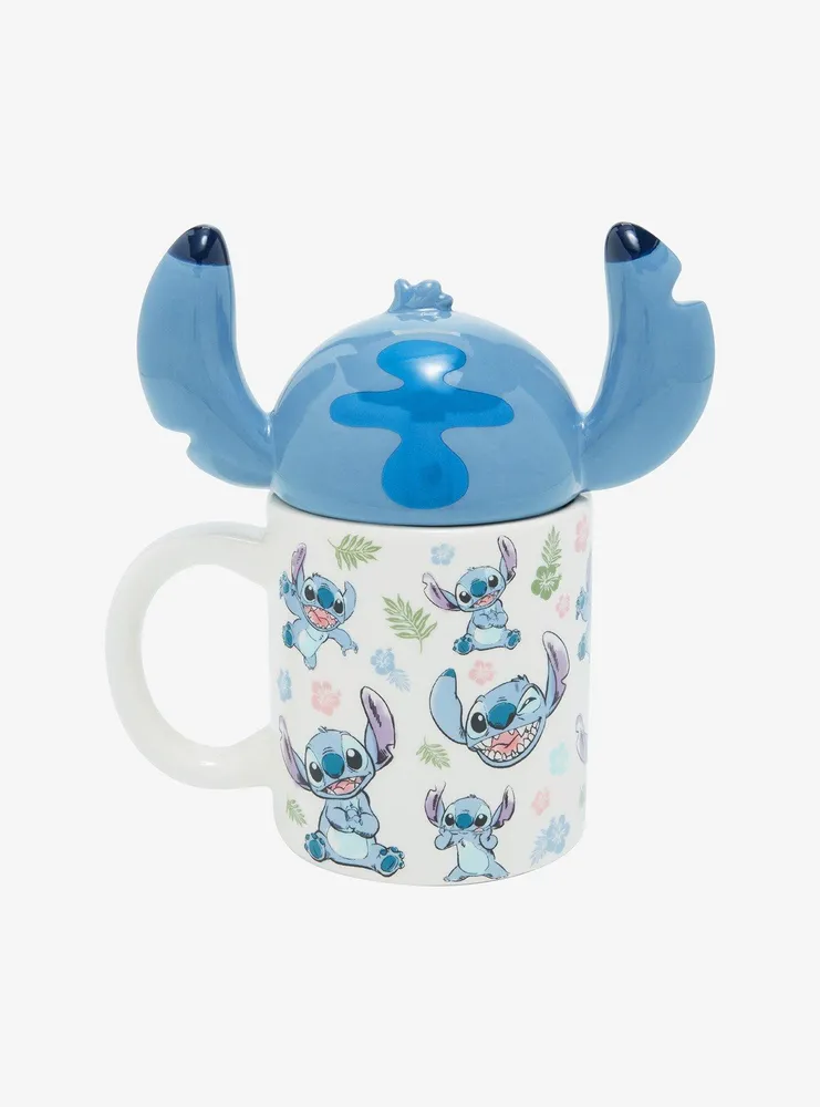 Boxlunch Disney Lilo & Stitch Figural Stitch Mug with Lid