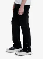 Black Corduroy Cargo Pants