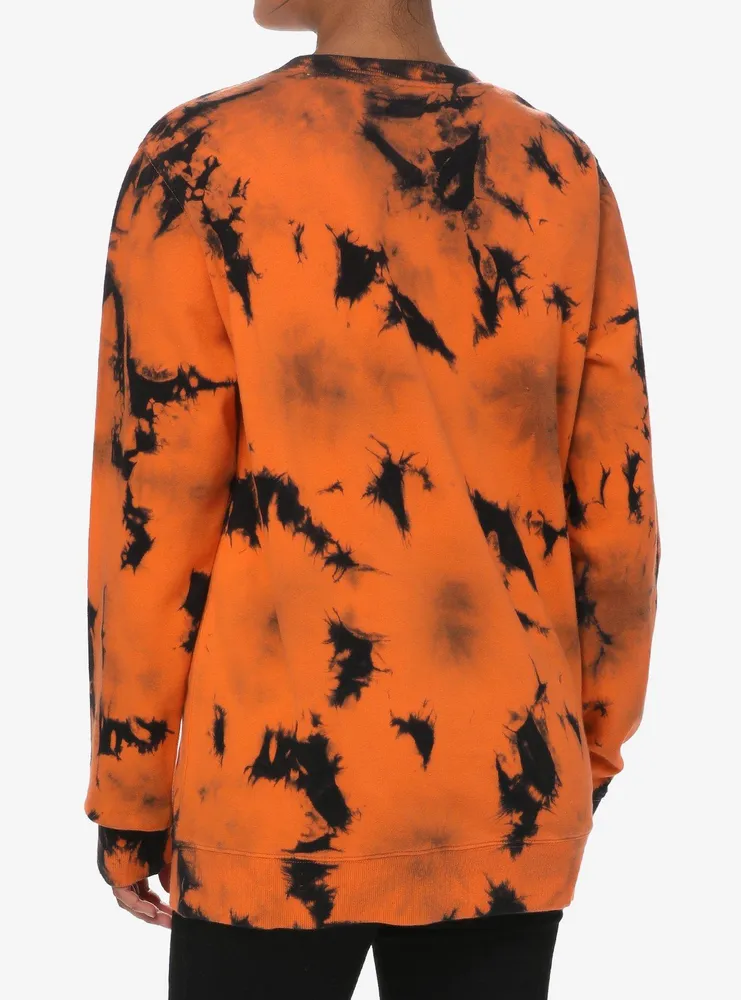 Ghost Cardinal Copia Orange Tie-Dye Girls Sweatshirt